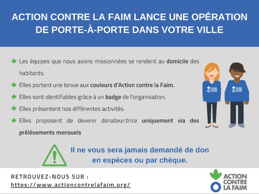 Image de l'article Porte à porte par l’association Action contre la Faim